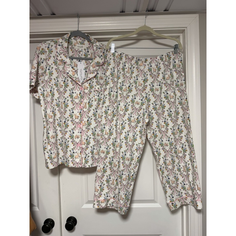 BedHead PJs Bunny Blooms Pajama Set, Womens Size Large
